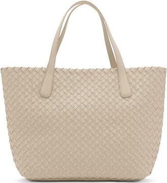 Mango Braided Tote in Off White at Nordstrom