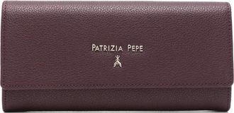 Patrizia Pepe Leren portemonnee met logo-applicatie - Rood