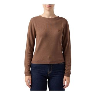 Ermanno Scervino Girocollo Swarovski - Dames - Truien - Bruin - Maat: M Wol