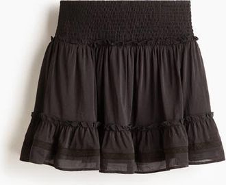 H&M Tiered Viscose-blend Skirt in Black at Nordstrom, Size X-Small