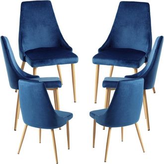Regalos Miguel Regalos Miguel - Packs Sillas Comedor - Pack 6 Sillas Stoik Wood - Azul