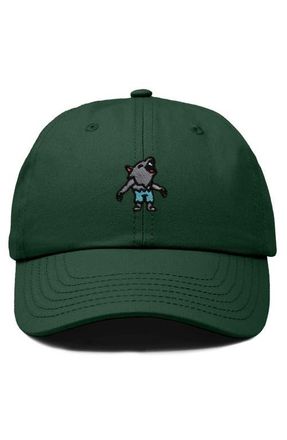 Dalix Werewolf Embroidered Dad Hat in Dark Green at Nordstrom