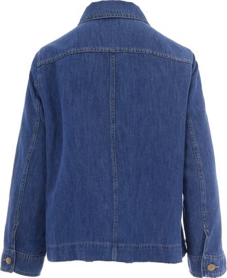 Max Mara Womens Denim Jacket Midnight Blue Cotton