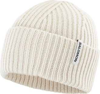 Salomon Snowbird Beanie M&uuml;tze - Unisex | beige/wei&szlig;