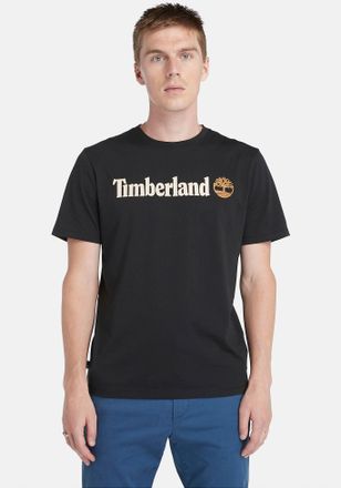 Timberland T-Shirt TIMBERLAND KENNEBEC RIVER Linear Logo Short Sl, Herren, Gr. M, schwarz, Jersey, Obermaterial: 100% Baumwolle, unifarben, Rundhals, abgesteppt,