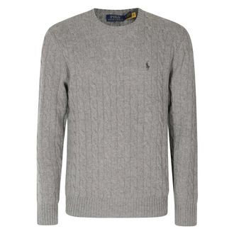 Polo Ralph Lauren Maglione in lana e cashmere a trecce - - Knitwear - Uomo - Grigio - L