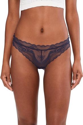 Free People Spring Fever Thong Womens Underwear Peacoat : XS (Womens 0-2), Elastane/Nylon