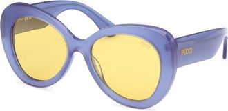 Pucci Emilio Pucci EP0232 90E Womens Sunglasses Blue Size 56