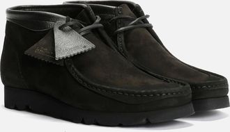 Clarks Mens Clarks Originals Wallabee Combi Leather Mens Black Boots - Size: 10