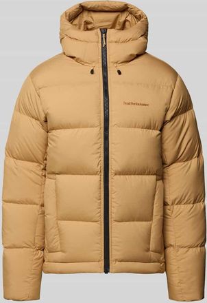 Peak Performance Steppjacke mit Kapuze und Label-Stitching in Sand, Größe XXL