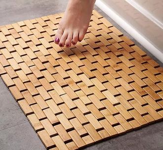 OEM Tappetino Doccia Antiscivolo - Tappetino Da Bagno In Bamb&ugrave; - Tappetino Da Bagno In Legno - Piatto Doccia In Legno - Tappetino Da Vasca Antiscivolo (na