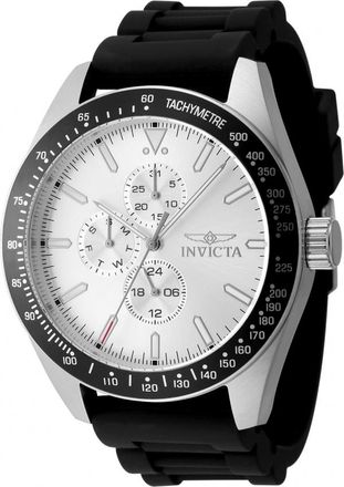 Invicta Aviator Quartz Silver Dial Mens Watch 48855