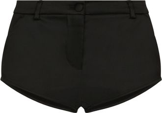 Dolce & Gabbana satin mini shorts - women - Acetate/Spandex/Elastane/Polyamide - 46 - Black