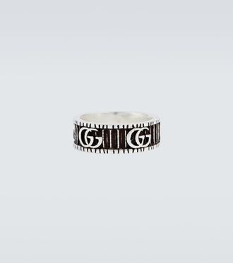 Gucci Anillo Marmont de plata de ley con GG