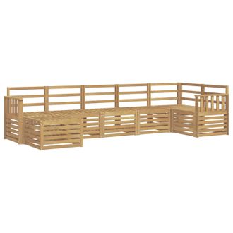 vidaXL Conjunto De Sof&aacute;s De Exterior 7 Pcs Blanco Vidaxl