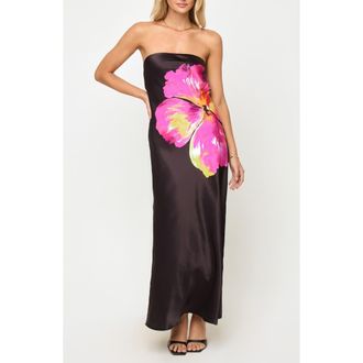 L*Space Spring in Love Strapless Dress in After Midnight at Nordstrom Rack, Size Medium