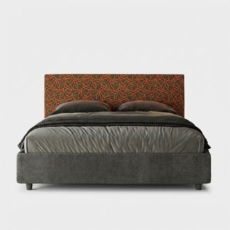 Itamoby Cama Matrimonio Tela 160x190 Contenedor Moderno Arla Norris Era Color: Gris Oscuro - Versi&oacute;n: Modelo Est&aacute;ndar