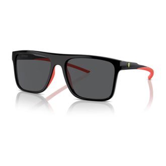 Ferrari Sunglasses, male, Black, 58 MM, Square Sunglasses with Grey Lenses