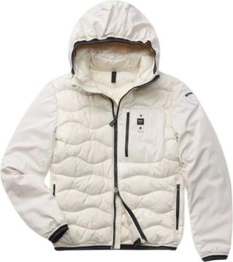 Blauer Donzen Jas - Heren - Gewatteerde jassen - Wit - M - Leer - Jassen