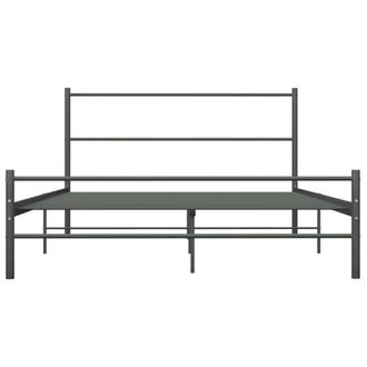 Berkfield Home Elegant Bed Frame Grey Metal 160x200 cm