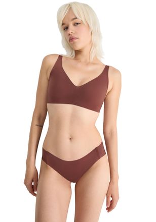 sloggi B&uuml;gelloser BH SLOGGI ZERO Feel 2.0 Soft bra, Damen, Gr. L, N-Gr, braun (burnt henna), Single Jersey, Obermaterial: 76% Polyamid, 24% Elasthan, BHs B&uuml;g