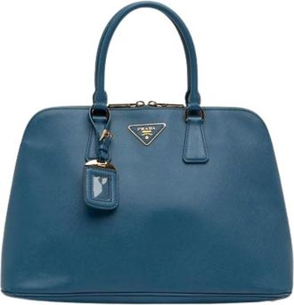 Prada Pre-owned Handbags, female, Blue, Size: ONE SIZE Pre-owned The Promenade Satchel