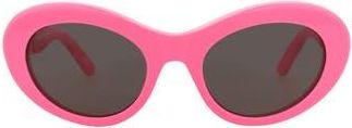 Balenciaga 55mm Oval Sunglasses in Pink Pink Grey at Nordstrom Rack