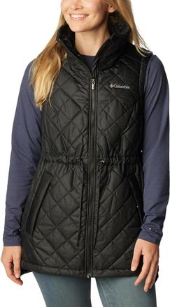 Columbia Copper Crest Vest Womens Black Quilted Fleece Lined Full Zip KFC545