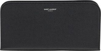 Saint Laurent Leren Portemonnee East/Weast Stijl - Heren - Portefeuilles - Zwart - ONE Size - Leer - Accessoires