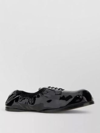 Moschino leather lace-up ballerina shoes