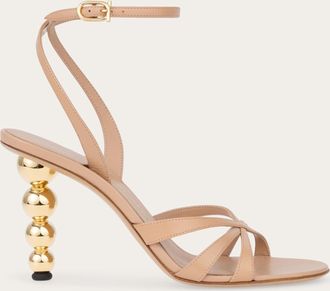 Ferragamo Women Bauble heel sandal Beige Size 10.5