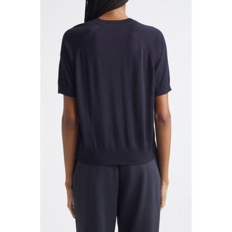 Moncler Raglan Sleeve Top in Blue at Nordstrom, Size X-Small