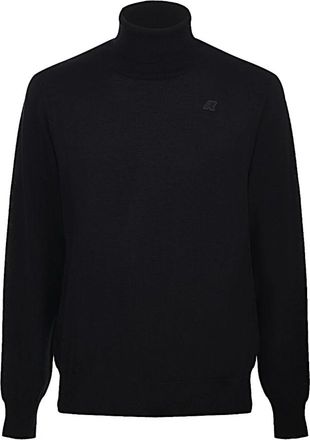 K-Way Dolcevita Henry Merino - Heren - Coltruien - Zwart - S - Wol - Truien & Vesten