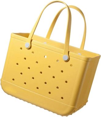 Generic Rubber Beach Bag | Rubber Tote Bag | Beach Bag Rubber Tote | Women Large Waterproof Beach Tote | Waterproof Washable Beach Tote Bag With Holes | EVA B