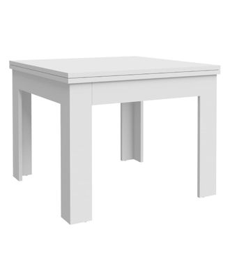 Home Heavenly Mesa cuadrada extensible 95x95 cm color blanco
