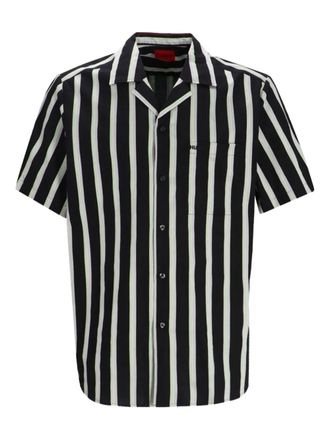 HUGO BOSS Gestreepte overhemd - Zwart