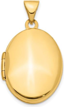 Diamond2Deal 14k Yellow Gold 21mm Oval Locket Pendant Pendant