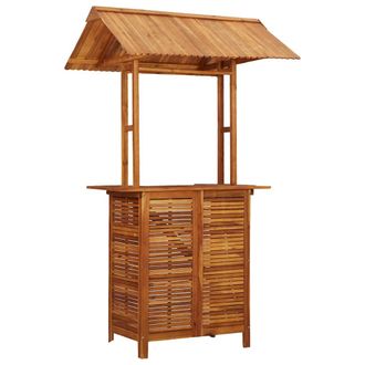 vidaXL Mesa De Bar Jard&iacute;n Con Tejado Madera De Acacia 113x106x217 Cm Vidaxl