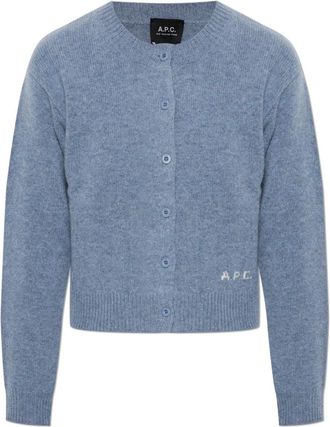 A.P.C. A.p.c., Truien & Vesten, Dames, Blauw, S, Wol, Cardigan Lila