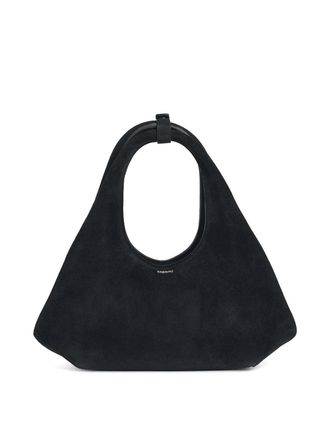 Coperni Folded Mini Bag In Black Suede