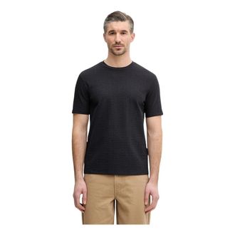 Emporio Armani Jacquard Jersey T-shirt - Heren - T-shirts - Blauw - S - Katoen - Tops