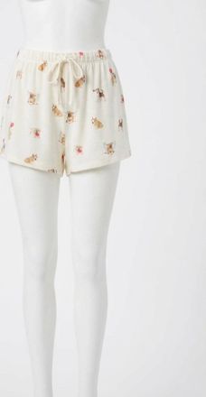 Z Supply Sporty Love Pup Shorts In Vanilla Ice