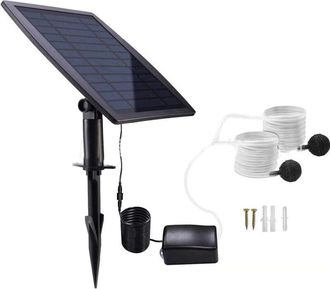 OEM Bomba De Aire Solar, Oxigenador Solar, 3 Modos De Funcionamiento, Para Estanques Exteriores, Estanques De Peces, Jardines, Agua, Color Negro