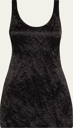 FFORME Joey Scoop-Neck Satin Mini Dress