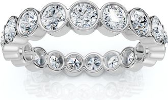 Pompeii3 2Ct Bezel Set Diamond Eternity Wedding Ring 14k Gold of Platinum Lab Grown