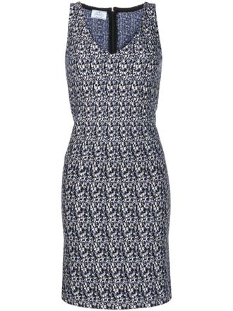 Prada abstract-print knit dress - Blue