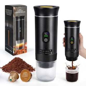 OEM Cafetera Port&aacute;til, Cafetera Espresso Para Camping, Cafetera De C&aacute;psulas, Cafetera Espresso Recargable, Calentamiento R&aacute;pido, Compatible Con Caf&eacute; Molid