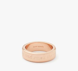 Kate Spade New York Stop And Smell The Roses Idiom Ring