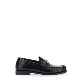 Versace Schoenen, Heren, Zwart, 41 EU, Leer, Medusa 95 Loafers