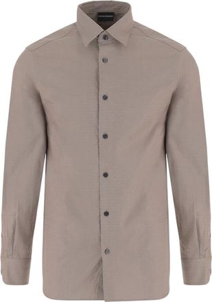 Emporio Armani Beige Regular Jacquard Shirt